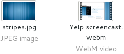 File manager icons with captions